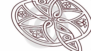 Traditional classic Celtic knotwork pattern design element vector design Generative AI