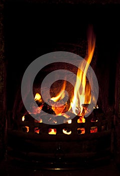 Traditional coal fire