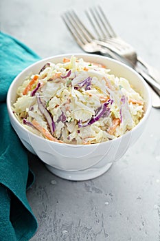 Traditional cole slaw salad