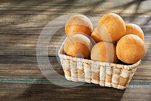 Traditional Colombian buÃÂ±uelos Deep Fried Cheese Bread photo