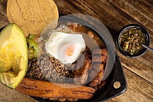 Traditional Colombian food closeup