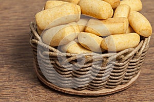 Traditional Colombian gastronomy of achiras del huila snacks