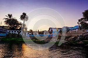 Nubian village caught in the sunset