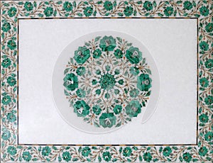 Traditional colorful floral marble tabletops for sale, Agra