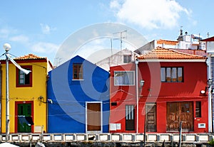 Traditional colorful houses in Aveiro