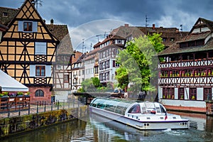 Traditional colorful houses in La Petite France, Strasbourg, Alsace, France