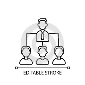 Traditional company structure linear icon