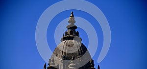 Traditional concrete structure of a temple building