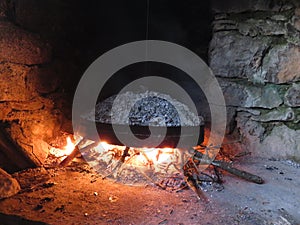 The traditional COOKING WARE, so called GASTRA`of Epirus, Greece