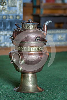 Traditional copper tea pot, Ladakh, Jammu and Kashmir, India