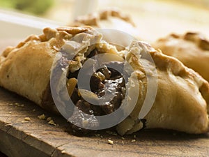 Traditional Cornish Pasty broken open