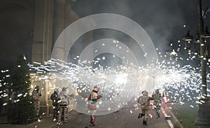 Traditional correfoc and devils performance.
