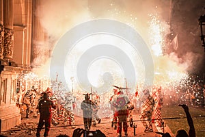 Traditional correfoc and devils performance.