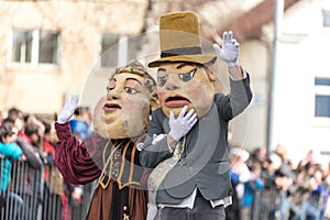 Traditional costume from annual Cerknica carnival in Slovenia