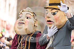 Traditional costume from annual Cerknica carnival in Slovenia