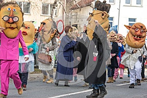 Traditional costume from annual Cerknica carnival in Slovenia