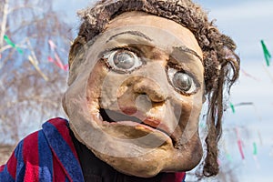 Traditional costume from annual Cerknica carnival in Slovenia