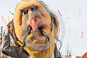 Traditional costume from annual Cerknica carnival in Slovenia