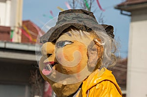 Traditional costume from annual Cerknica carnival in Slovenia