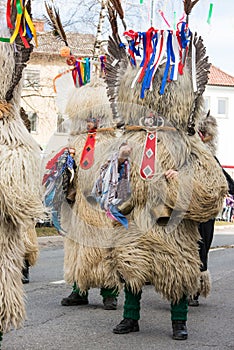 Traditional costume from annual Cerknica carnival in Slovenia