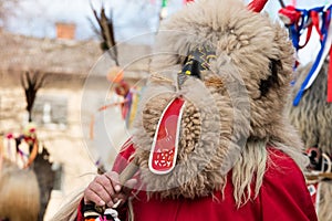 Traditional costume from annual Cerknica carnival in Slovenia