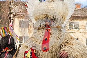 Traditional costume from annual Cerknica carnival in Slovenia