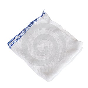 Traditional cotton dishcloth, UK. Isolated on white background.