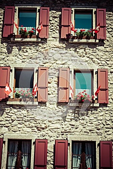 Traditional country house in switzerlands alps