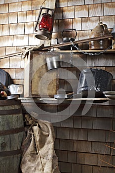 Traditional cowboy makeshift camp kitchen