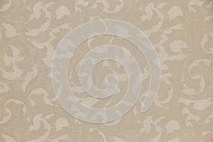 Traditional cream beige color leaf filigree pattern