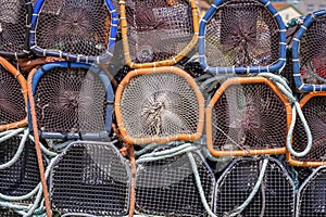 Traditional crustaceans fishing tools in Spain.