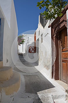 Traditional cycladic architecture in Santorini Island