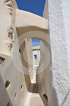 Traditional cycladic architecture in Santorini Island