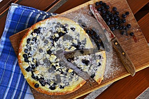 Traditional Czech blueberry Pie