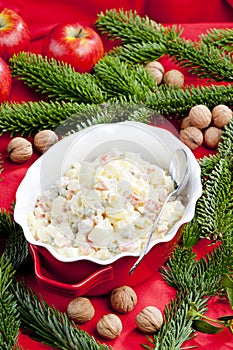 traditional Czech Christmas potato salad