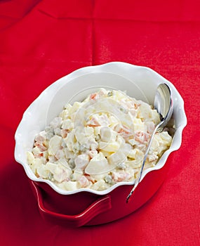 traditional Czech Christmas potato salad