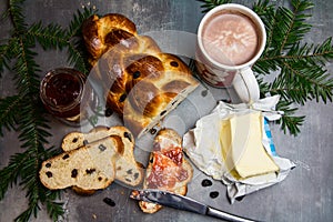Traditional Czech Christmas sweet bread