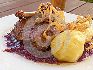 Traditional Czech roast duck