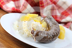 Traditional Czech white pudding
