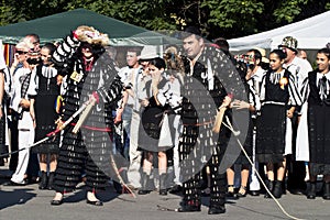 Traditional dancers at a festival on Muzeul Taranului
