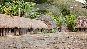 Traditional Dani village in Wamena, Indonesia.