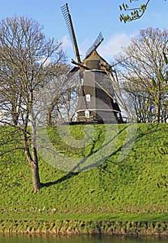 Traditional danish windmill in Kastellet, Copenhagen