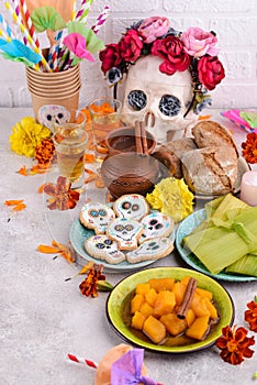 Traditional Day of the dead food photo