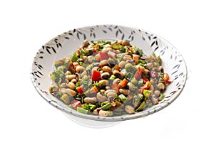 Traditional delicious Turkish food dried black eyed peas salad (Turkish name kuru borulce salatasi