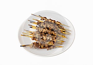 Traditional delicious Turkish foods skewers cop sis