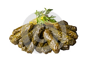 Traditional delicious Turkish foods stuffed leaves (yaprak sarmasi)