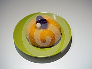 Traditional dessert of Bergamo: sweetened polenta and chocolate birds