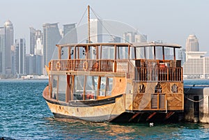 Traditional dhow boat in Qatar