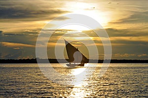 Dhow sailboat at Ibo Island