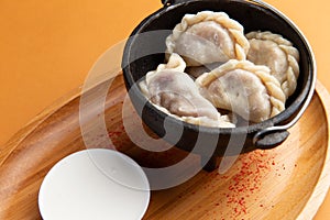Traditional dish dumplings with sweet filling. Vareniki